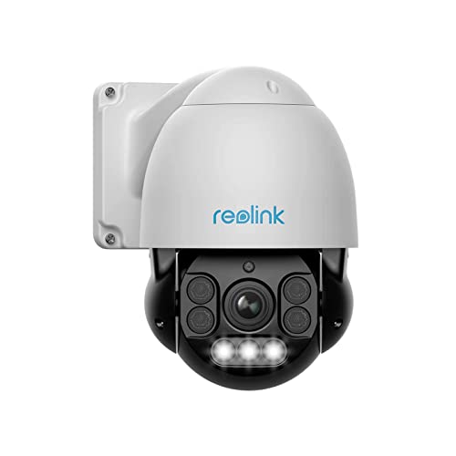 Reolink 4K PTZ Caméra Surveillance PoE Extérieure, Zoom Optique 5X, Pan 360°+Tilt 90°, Suivi Automatique, Camera IP Vision Nocturne en Couleur, Audio Bidirectionnel, Détection Intelligente, RLC-823A