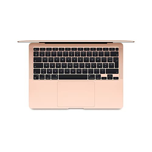 Apple Ordinateur Portable MacBook Air 2020 : Puce M1, éCran Retina 13′′, 8 Go de RAM, 256 Go de Stockage SSD, Clavier rétroéClairé, Caméra FaceTime HD, Touch ID; Or