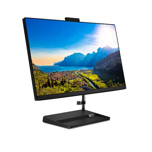 Lenovo Ideacentre AIO 3 24ALC6 - Ordinateur de Bureau Tout-en-Un 23.8" FHD (AMD Ryzen 3 5300U, 8Go RAM, 512Go SSD, AMD Radeon Graphics, Windows 11 Home) Clavier AZERTY (Français) et Souris USB - Noir