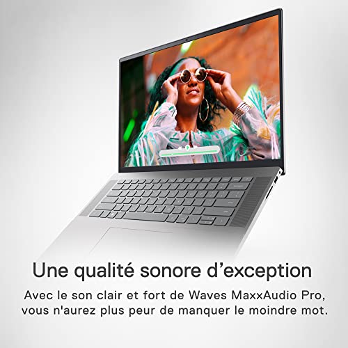 Dell Inspiron 16 5620 Intel Core i5-1235U Ordinateur portable 16" Full HD Platinum silver 8Go de RAM SSD 512Go Intel UHD Graphics Windows 11 Home Clavier AZERTY Français rétroéclairé